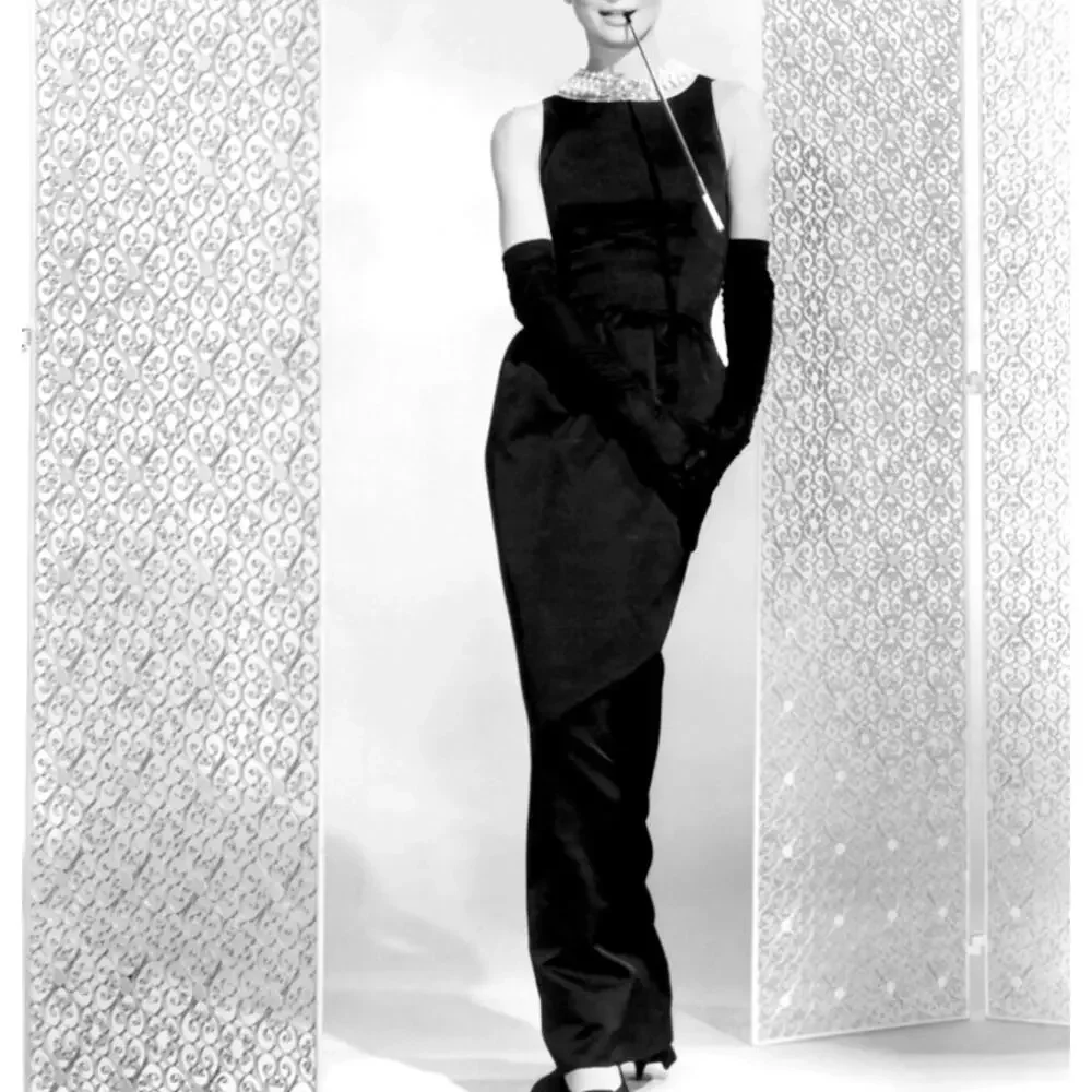 Badgley Mischka Black Bow Gown Size 14 Breakfast Tiffanys Formal Designer $740 - Picture 3 of 11